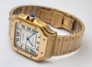 Cartier Santos 100 White Rose Gold Swiss Automatic Watch - Image 5