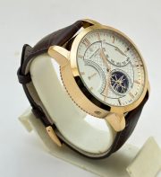 Vacheron Constantin Patrimony Day Date Tourbillon Leather Strap Swiss Automatic Watch - Image 4