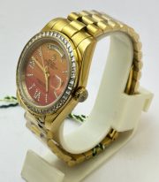 Rolex Day-Date Carnelian Gold Swiss Automatic Watch - Image 4
