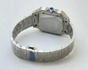 Cartier Santos 100 Steel Black Bezel Swiss Automatic Watch - Image 6