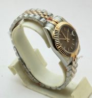 Rolex Datejust Stick Marker Brown Dual Tone Swiss Automatic Ladies Watch - Image 4