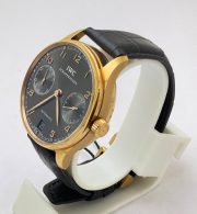 I W C Portuguese 7 Days Power Resrve Swiss Rose Gold Grey ETA 7750 Valjoux Automatic Movement Watch - Image 3