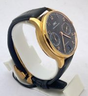 I W C Portuguese 7 Days Power Resrve Swiss Rose Gold Grey ETA 7750 Valjoux Automatic Movement Watch - Image 4