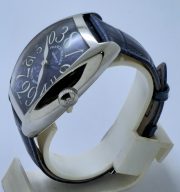 Franck Muller Crazy Hours Blue Leather Strap Swiss Automatic Watch - Image 3