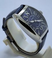 Franck Muller Crazy Hours Blue Leather Strap Swiss Automatic Watch - Image 4