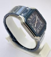 Cartier Santos De Blue PVD Swiss Automatic Watch - Image 4