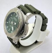 Panerai Submersible Green Rubber Strap Swiss Automatic Watch - Image 3