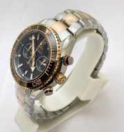 Omega Seamaster Planet Ocean Black Chronograph Dual Tone Watch - Image 3