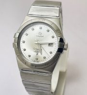 Omega Constellation Double Eagle Diamond Mark Steel White Watch - Image 2