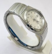 Omega Constellation Double Eagle Diamond Mark Steel White Watch - Image 4