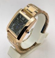 Cartier Tank Day-Date Moon Phase Black Rose Gold Watch - Image 3