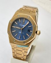 Audemars Piguet Royal Oak Rose Gold BLUE Swiss Automatic Watch - Image 2