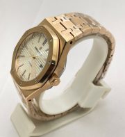 Audemars Piguet Royal Oak Rose Gold White Swiss Automatic Watch - Image 3
