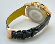 Breitling Navitimer Chrono Black & White Rose Gold Leather Strap Watch - Image 6