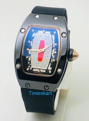 Richard Mille Limited Edition Black Ladies SWISS ETA 7750 Valjoux Movement Watch - Image 2