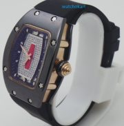 Richard Mille Limited Edition Black Ladies SWISS ETA 7750 Valjoux Movement Watch - Image 3