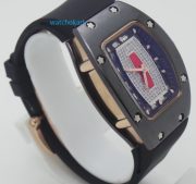 Richard Mille Limited Edition Black Ladies SWISS ETA 7750 Valjoux Movement Watch - Image 4