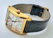 Franck Muller Square Master Rose Gold Color Dreams Leather Strap Watch - Image 5