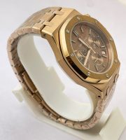 Audemars Piguet Chronometer Rose Gold Brown Watch - Image 4