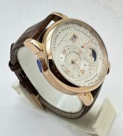 A. Lange & Shone Grand Lange 1 Moon Phase Rose Gold White Swiss Automatic Watch - Image 4