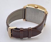 Franck Muller Master Square Diamond Rose Gold Leather Strap Watch - Image 6