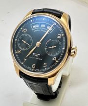 I W C Portugieser Annual Calendar Black Swiss ETA 7750 Valjoux Automatic Movement Watch - Image 2