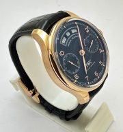 I W C Portugieser Annual Calendar Black Swiss ETA 7750 Valjoux Automatic Movement Watch - Image 4
