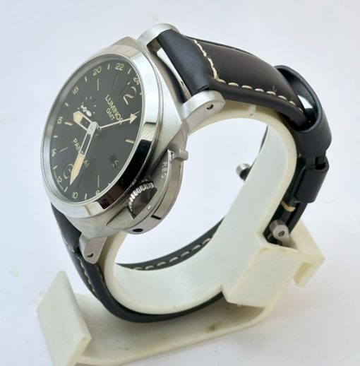 Panerai GMT Steel Black Strap Swiss Automatic Watch - Image 3