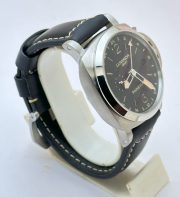 Panerai GMT Steel Black Strap Swiss Automatic Watch - Image 4