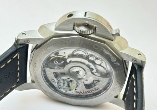 Panerai GMT Steel Black Strap Swiss Automatic Watch - Image 7