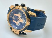 Graham Chronometer Blue Rubber Strap Watch - Image 4