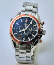 Omega Seamaster Planet Ocean Black Dial Orange Bezel Steel Watch - Image 2