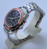 Omega Seamaster Planet Ocean Black Dial Orange Bezel Steel Watch - Image 3