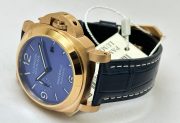 Panerai Marina Blue Rose Gold Leather Strap Swiss Automatic Watch - Image 5