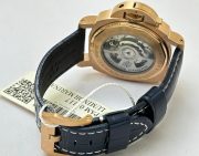 Panerai Marina Blue Rose Gold Leather Strap Swiss Automatic Watch - Image 6