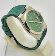 Tissot Prx Powermatic 80 Green Rubber Strap Watch - Image 4