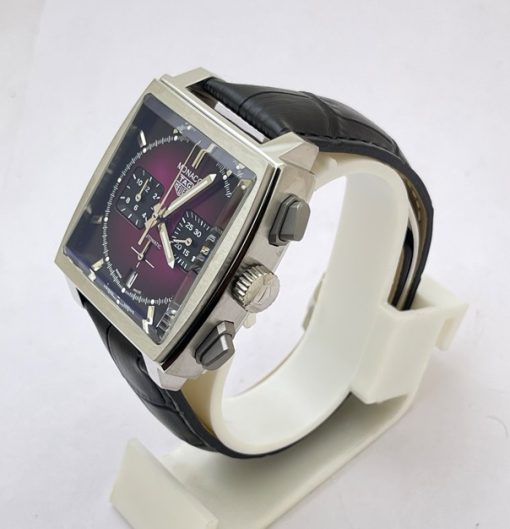 Tag Heuer Monaco Caliber 12 Purple Watch - Image 3