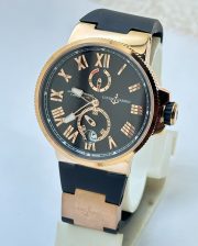 Ulysse Nardin Maxi Marine Rose Gold Black Rubber Strap Swiss Automatic Watch - Image 2
