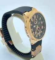 Ulysse Nardin Maxi Marine Rose Gold Black Rubber Strap Swiss Automatic Watch - Image 4