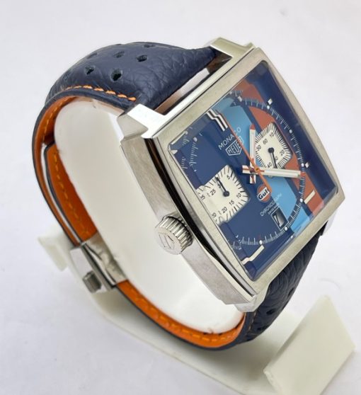 Tag Heuer Monaco Gulf Blue Special Edition Watch - Image 4