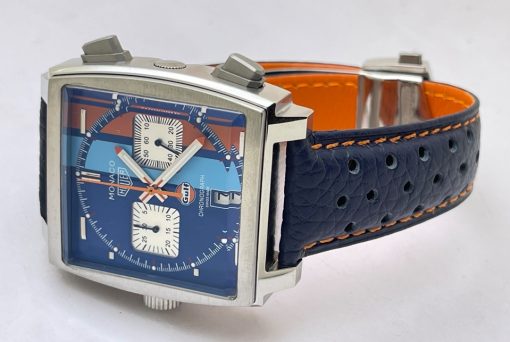 Tag Heuer Monaco Gulf Blue Special Edition Watch - Image 5