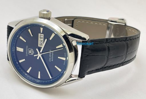 Tag Heuer Carrera Calibre 5 Day-Date Leather Strap Swiss Automatic Watch - Image 5