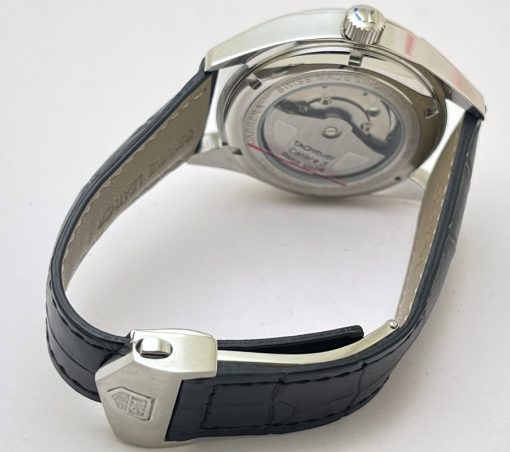 Tag Heuer Carrera Calibre 5 Day-Date Leather Strap Swiss Automatic Watch - Image 6