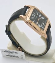 Cartier Santos Dumont Black Small Leather Strap Watch - Image 4