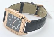 Cartier Santos Dumont Black Small Leather Strap Watch - Image 5