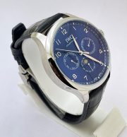 I W C Portugieser Perpetual Calendar Blue Swiss Automatic Watch - Image 4
