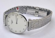 Longines Elegance La Grande Diamond Mark White Steel Watch - Image 5