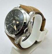 Panerai GMT Steel Brown Strap Swiss Automatic Watch - Image 3