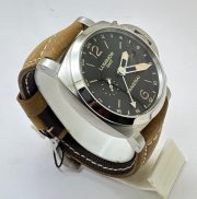 Panerai GMT Steel Brown Strap Swiss Automatic Watch - Image 4