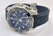 Tag Heuer Aquaracer Calibre 5 Chronograph Black Rubber Strap Watch - Image 5